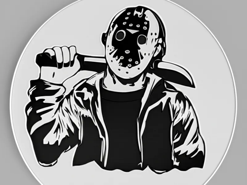 Black and White Friday the 13th Jason Voorhees