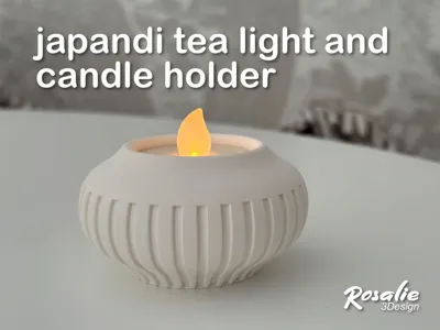 Japandi tea light and candle holder