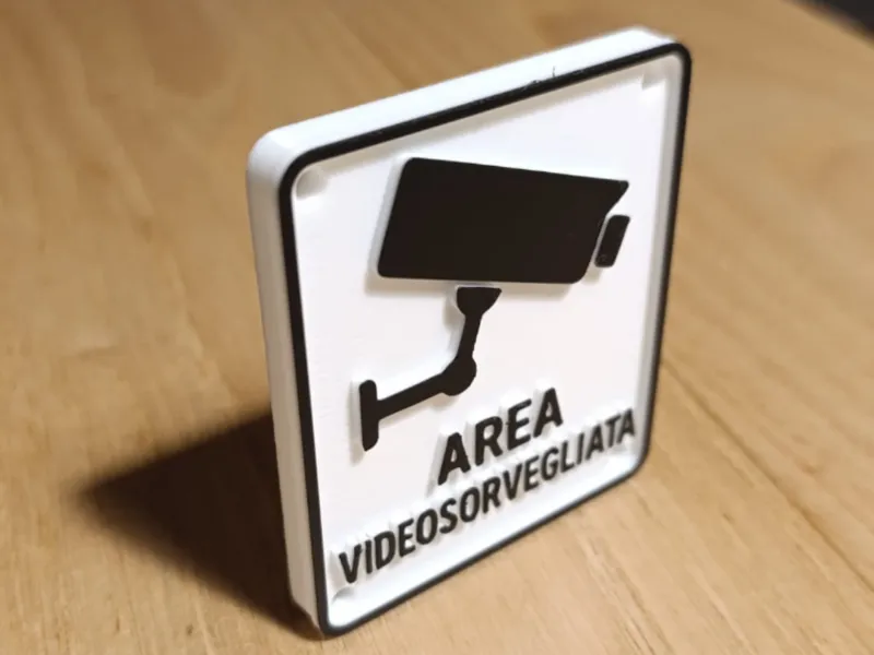 cartello area videosorvegliata