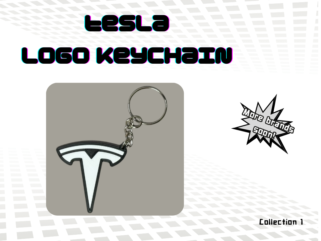 Tesla logo keychain