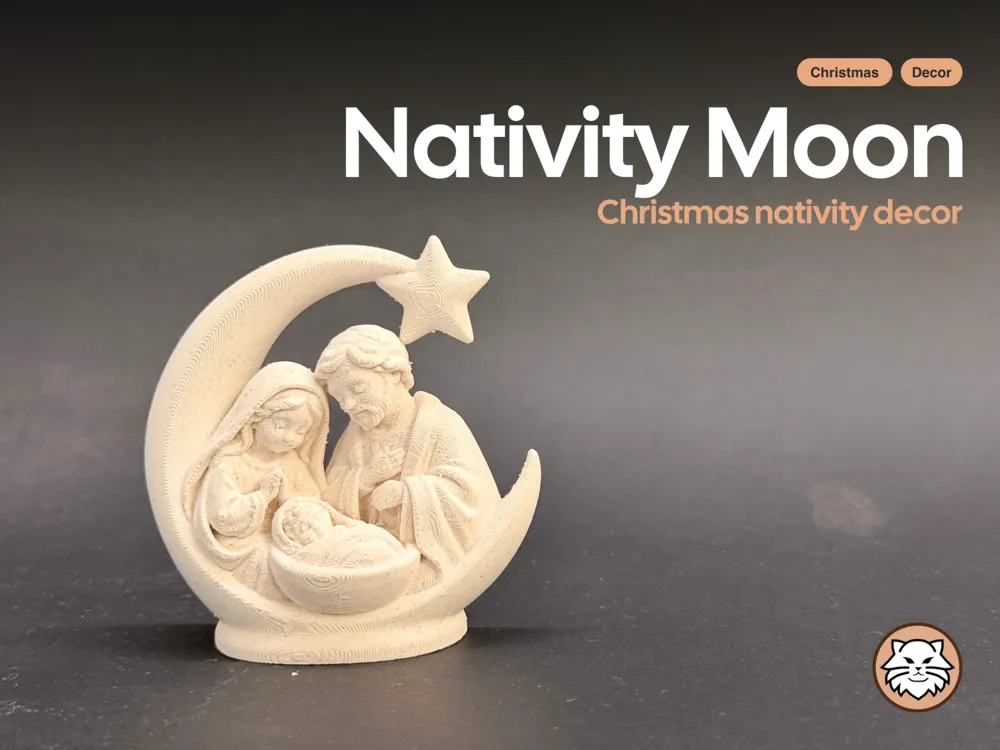Nativity Moon - Free 3D Print Model - MakerWorld