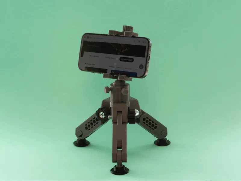 Phone & Tablet Tripod Mount Clamp with Ball Head