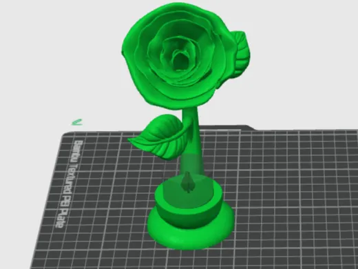 Rose with LED candle holder