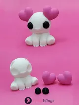 Фигурка Axolotl с плетен ефект и сърцевидни уши