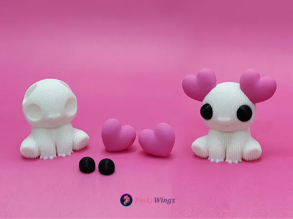 Фигурка Axolotl с плетен ефект и сърцевидни уши