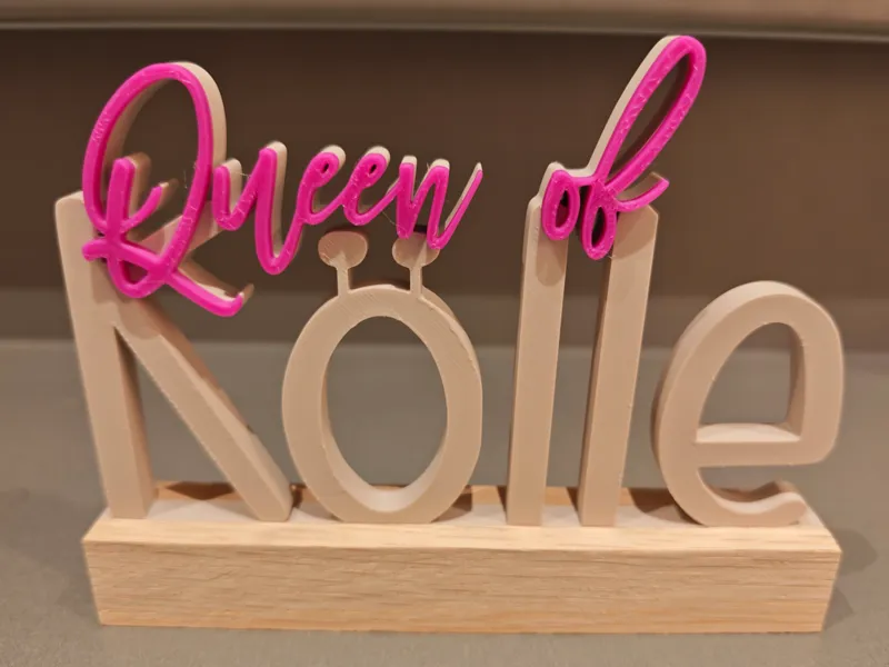 Queen of Kölle – närrischer 3D-Schriftzug (no AMS)