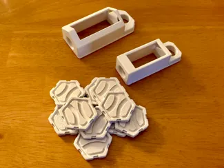 Dice & Coin Holder w/ Coins for Fancy Hextraction