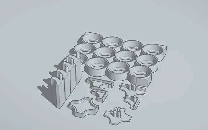 17ml Paint Bottle Variable Storage Rack (Cap down / Cap up) [Vallejo]