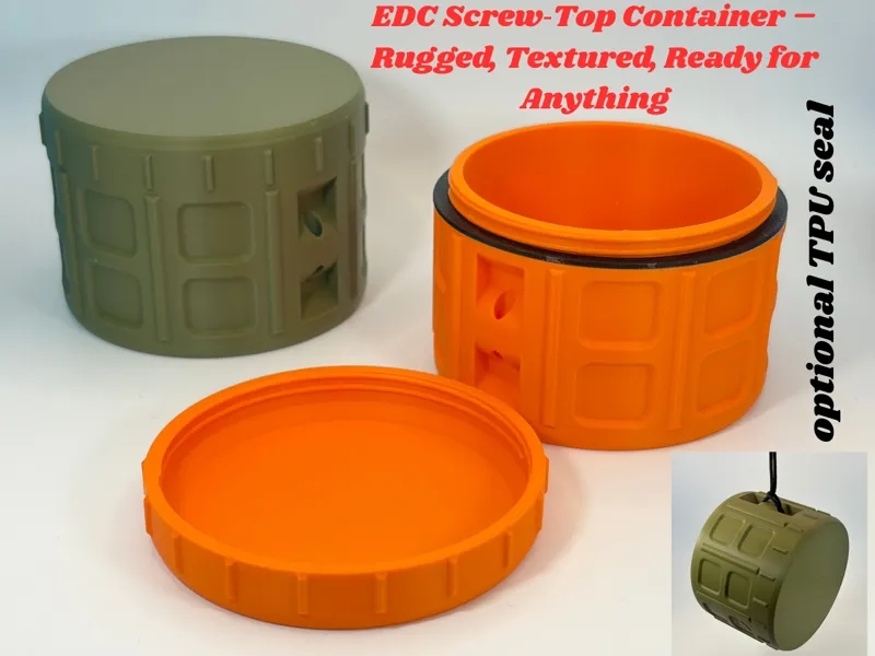EDC Screw‑Top Container – Rugged  Adventure‑Ready