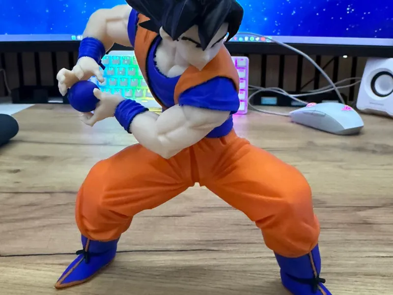 Goku Adulto Onda Energetica Kamehameha
