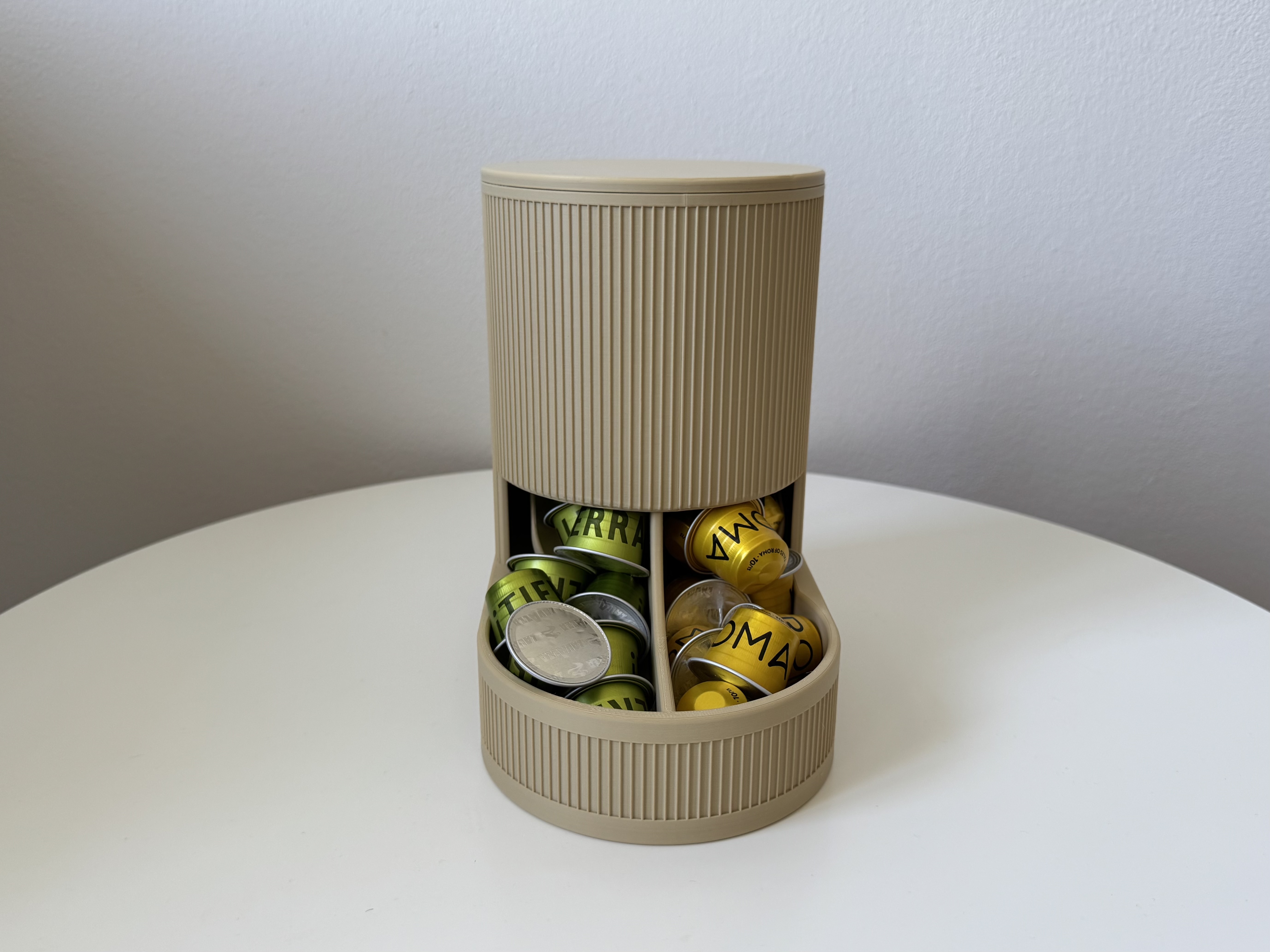 Ribbed Dual Nespresso Capsule Dispenser - 1