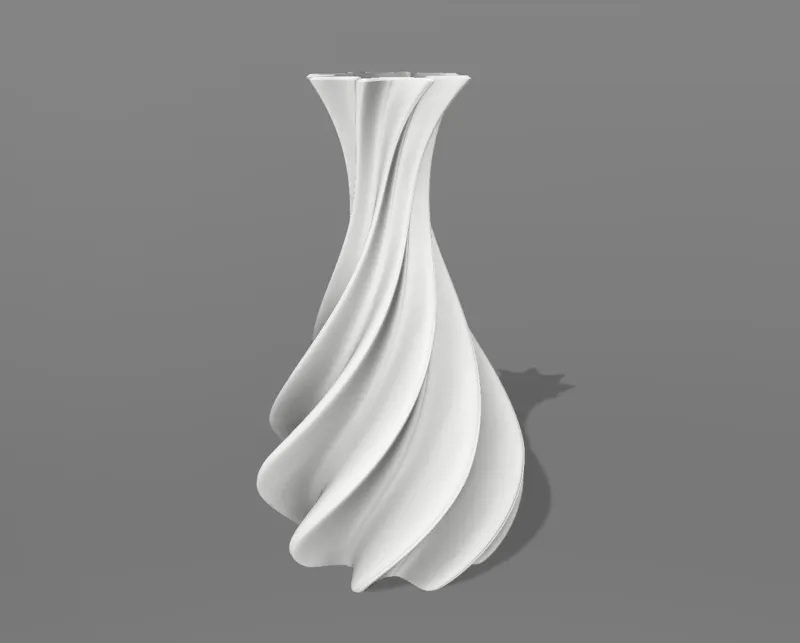 Modern Spiralvase, waisted