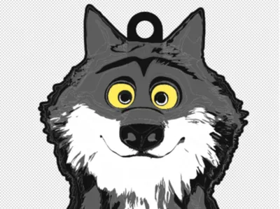 Unloved wolf keychain or magnet
