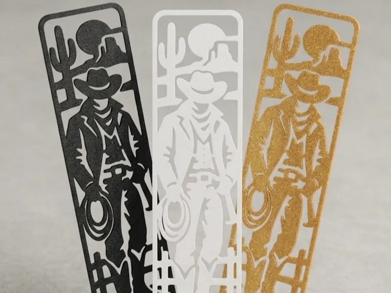 Cowboy Cutout Bookmark | Fast Single-Color Print