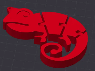 Flexi Chameleon Keychain