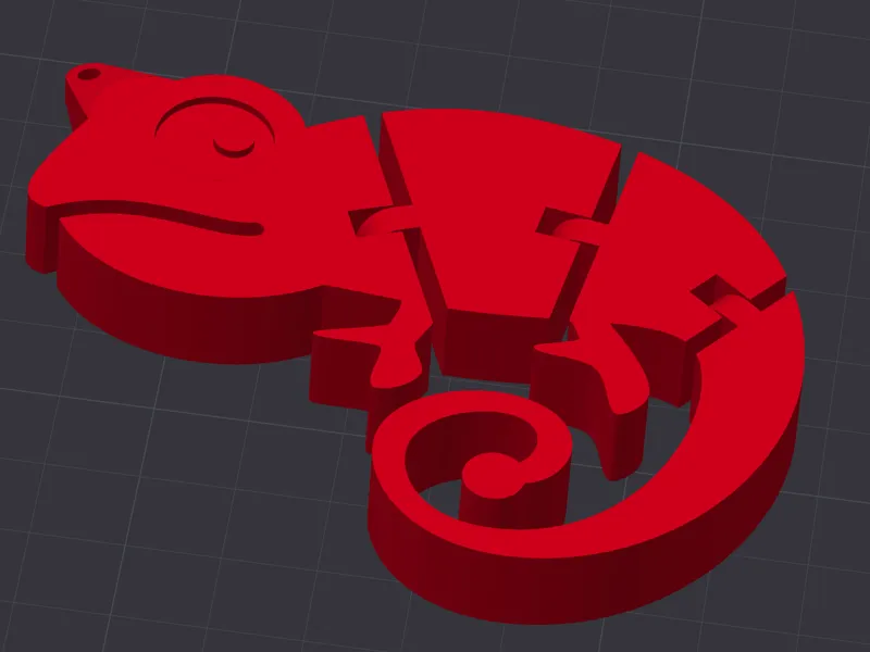 Flexi Chameleon Keychain