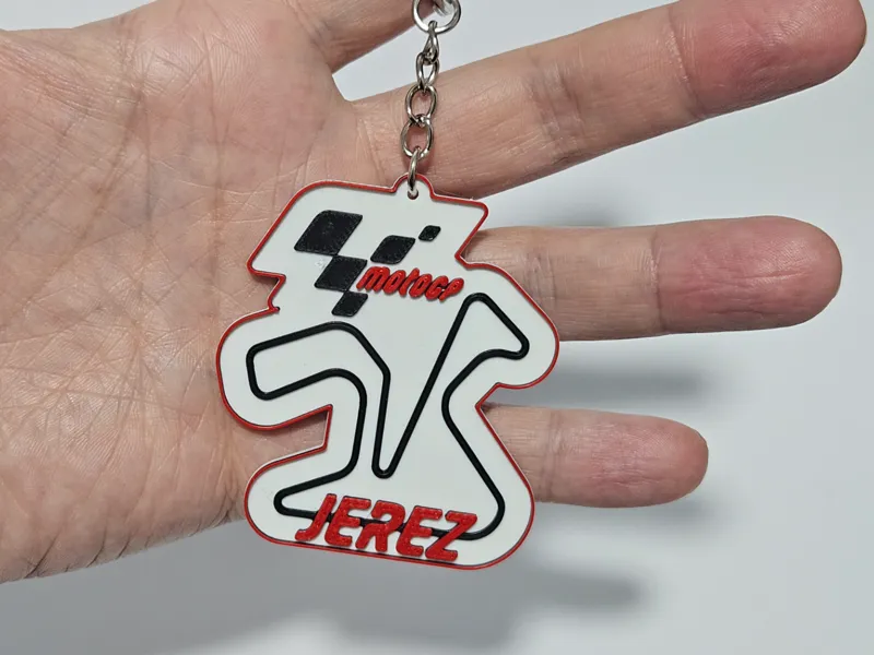 MotoGP Jerez Circuit & Marc Marquez 93 Keychain