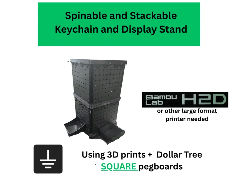 Large Keychain Rack (Dollar Tree parts)