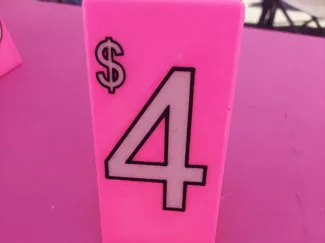 $4 Table top price sign