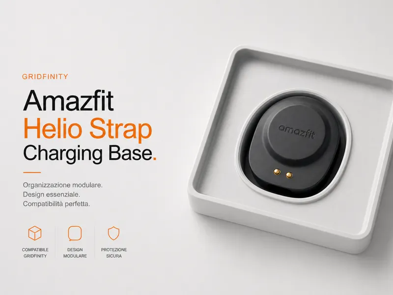 Gridfinity Charger Holder for Amazfit Helio Strap