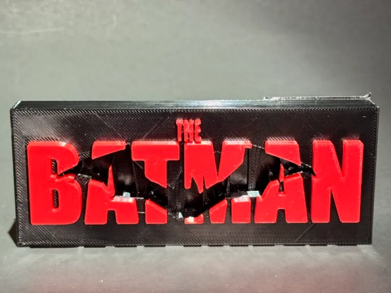 The Batman logo plate