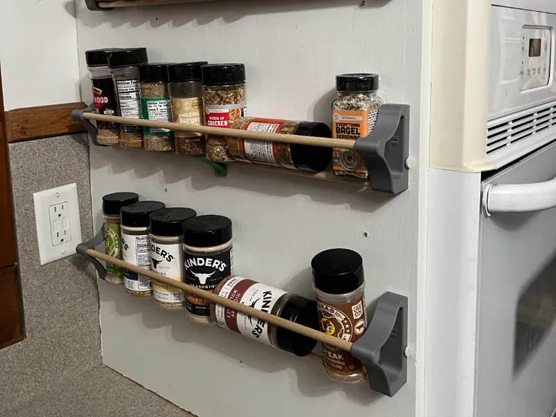 FractMod Dowel Based Spice Rack System