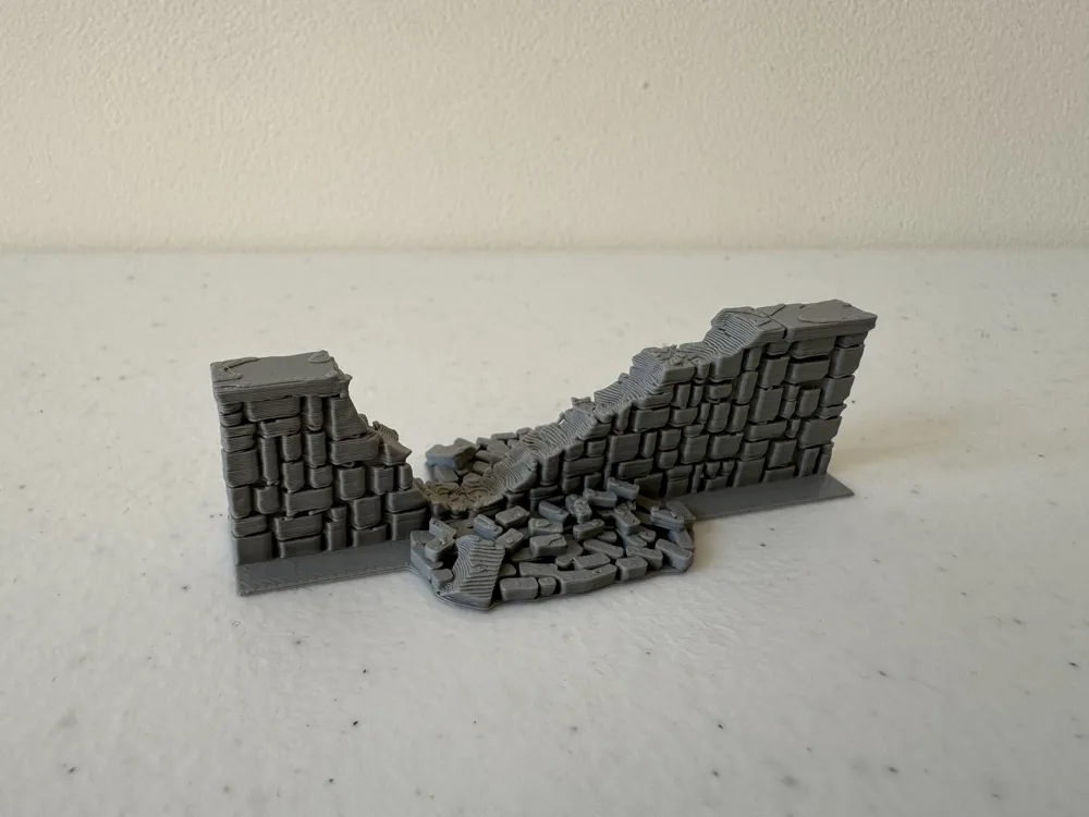 3 Inch Ruined Straight Wall - Free 3D Print Model - MakerWorld