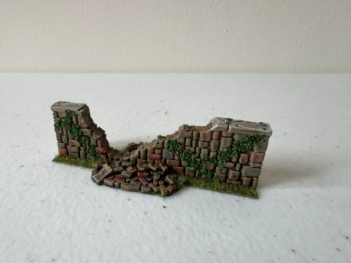 3 Inch Ruined Straight Wall - Free 3D Print Model - MakerWorld