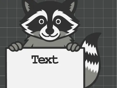 Cute raccoon sign