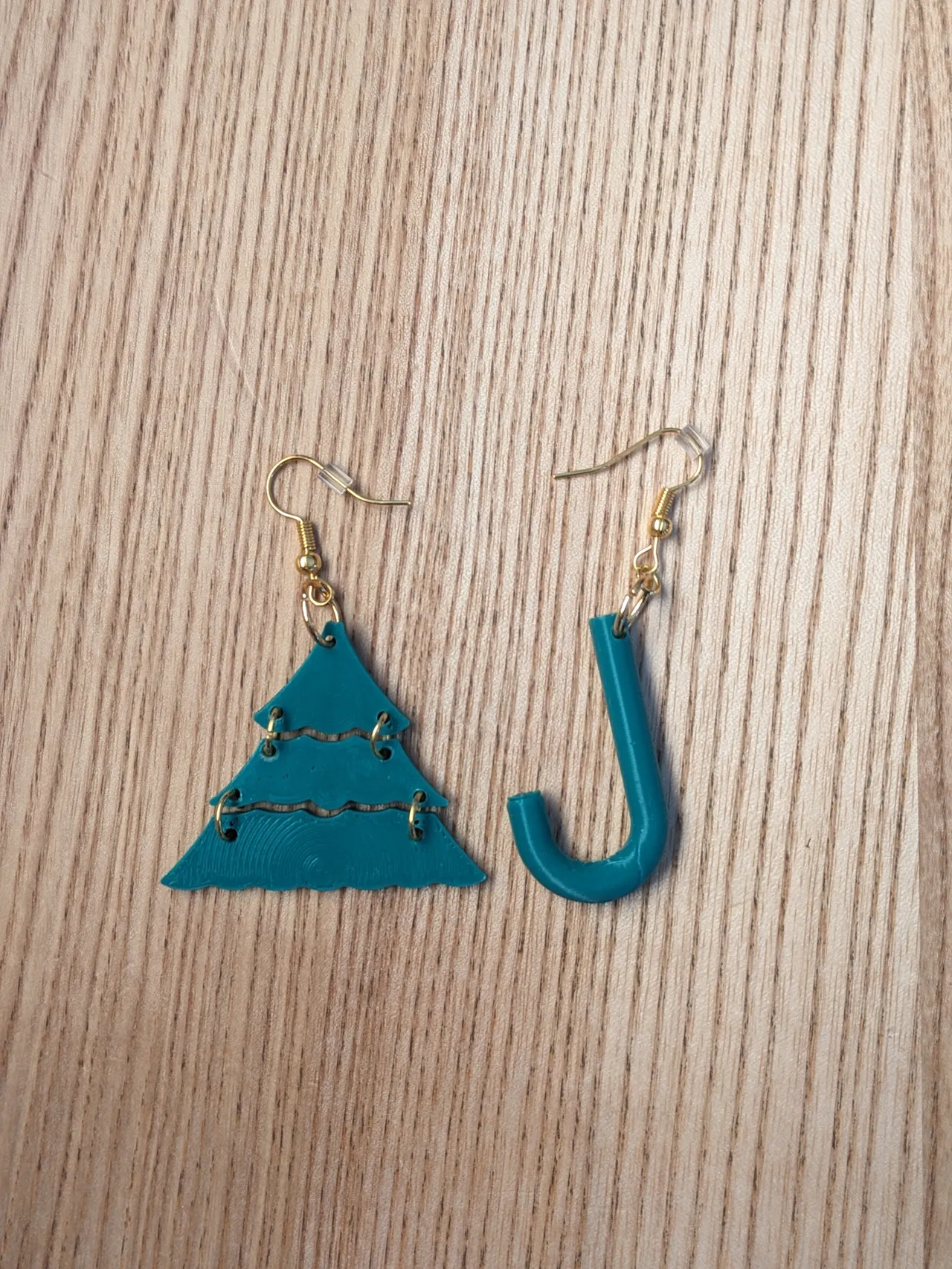 Boucles d’oreilles de Noël – Sapin & Sucre d’orge view 2