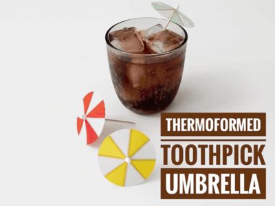 Thermoformed toothpick umbrella