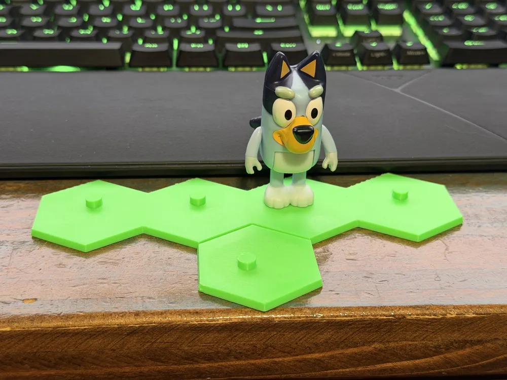 Bluey Figure (Moose Toys) Hexagonal Base / Stand - Free 3D Print Model ...
