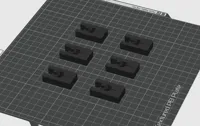 6 clips 0.2mm layer, 2 walls, 15% infill