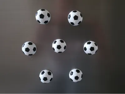 Soccer ball magnet 10x3, 6x3mm