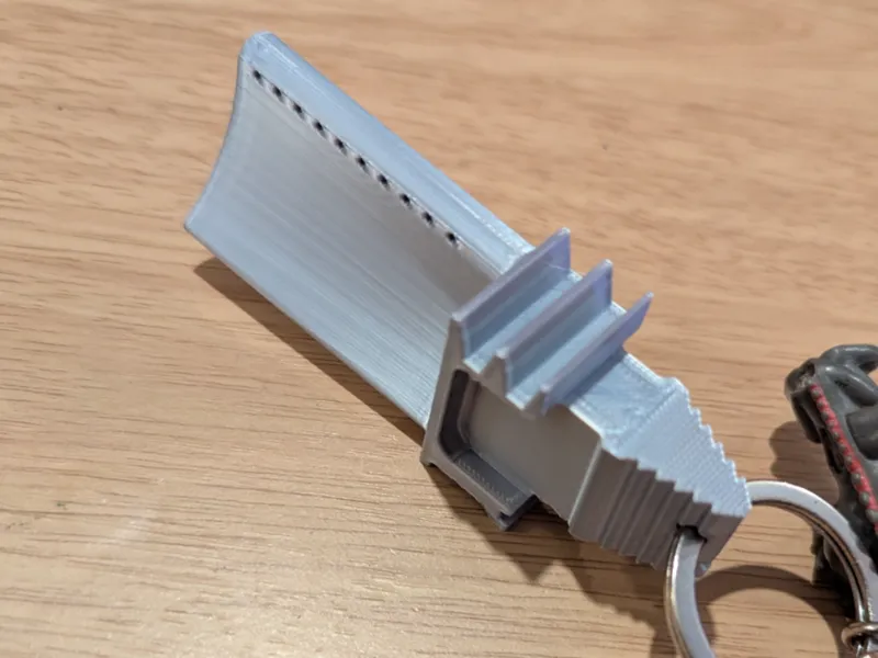 Jet Engine Turbine Blade Keychain
