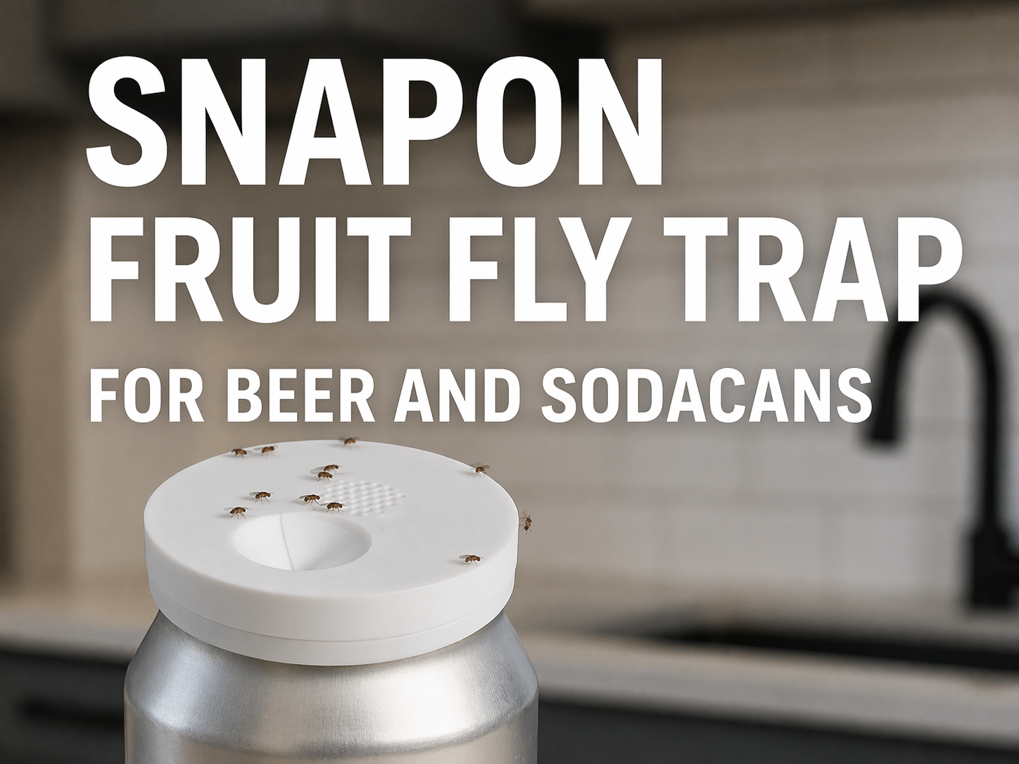 Fruit Fly Trap for Soda or Beer Cans - snap-on