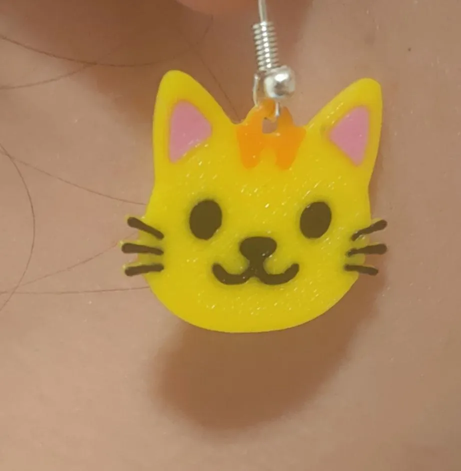 Pendientes Gato sonriente Emoji view 2