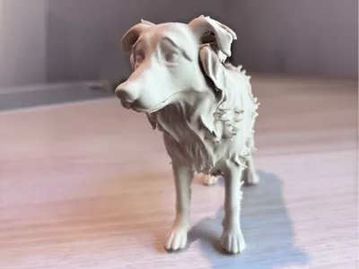 Australian Shepherd Dog Statue 