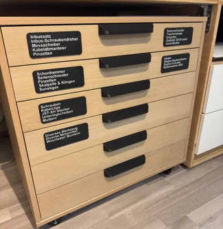 Customizable IKEA Alex Labels with Allignment Tool