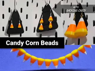 Candy Corn Beads | Earrings w/ Backing Card Holder