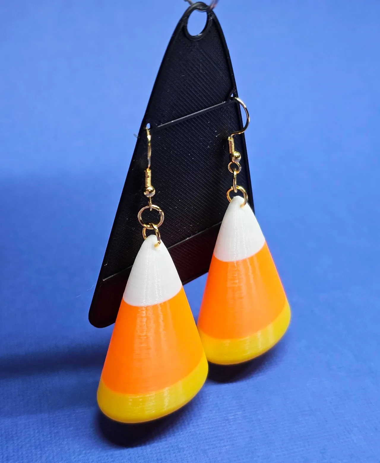 Candy Corn Beads | Earrings w/ Backing Card Holder view 4