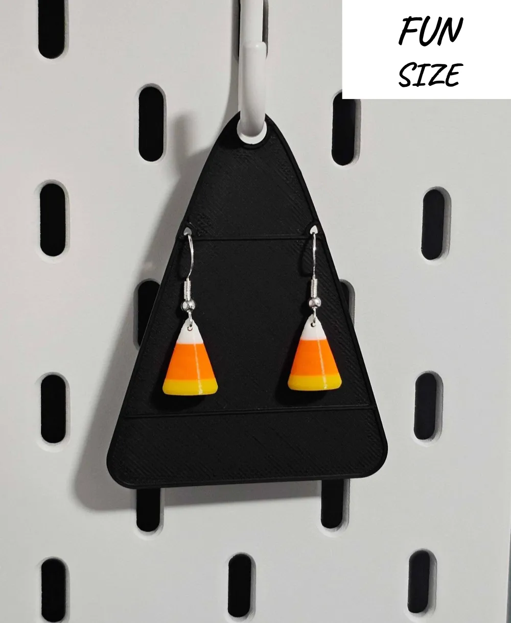 Candy Corn Beads | Earrings w/ Backing Card Holder view 3