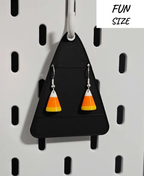 Candy Corn Beads | Earrings w/ Backing Card Holder view 3