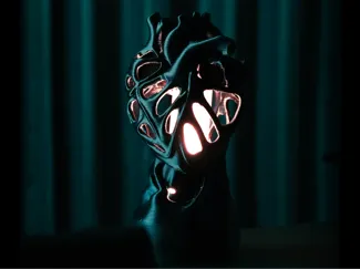 The Skeletal Heart Lamp - Valentines