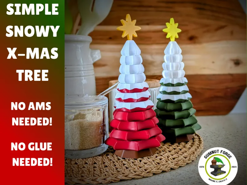 Simple Snowy Christmas Tree - Multipart