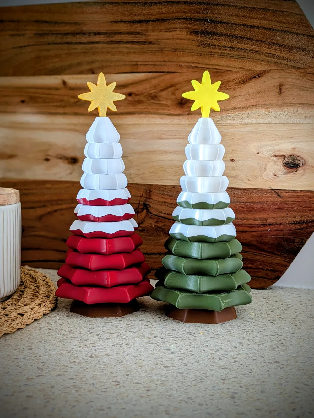 Simple Snowy Christmas Tree - Multipart - Free 3D Print Model - MakerWorld