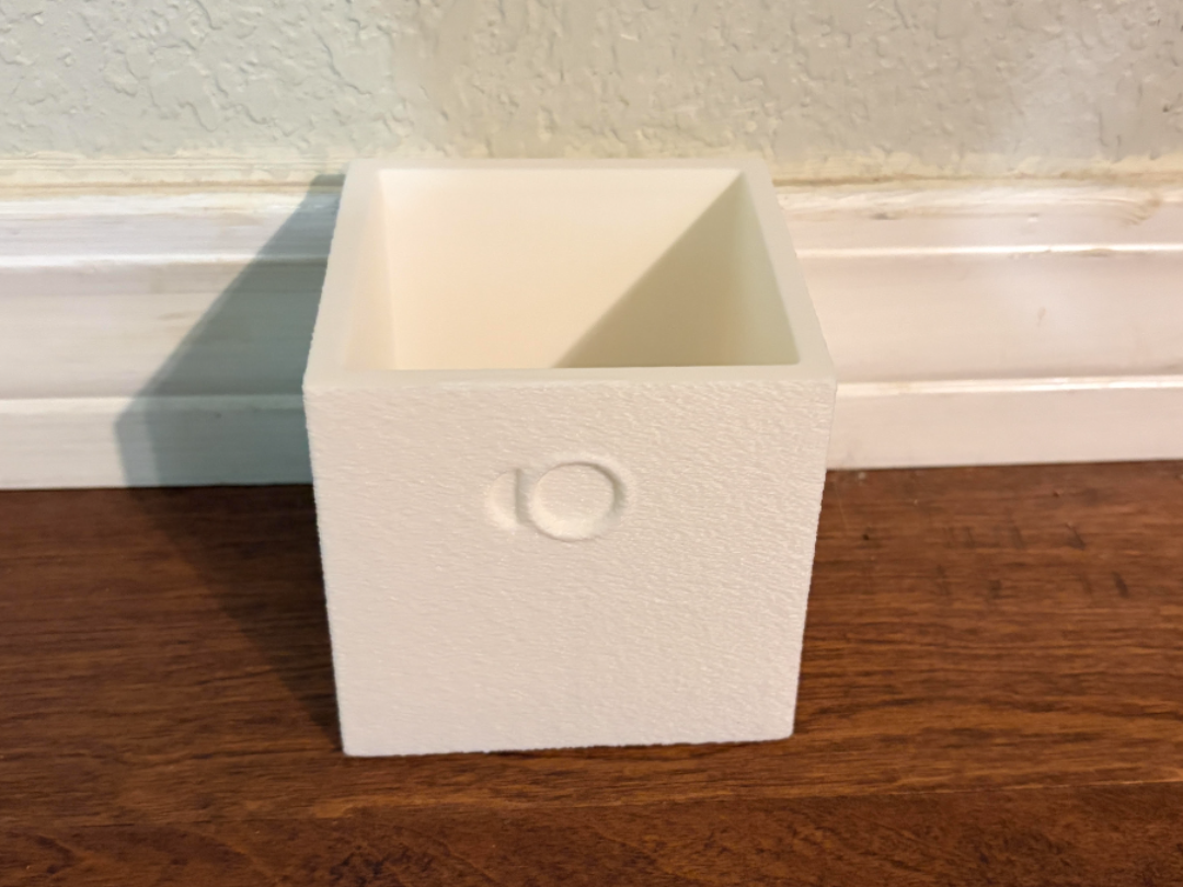 4 Inch Fuzzy Cube Planter