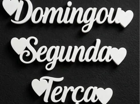 Kit Dias da Semana Decorativo