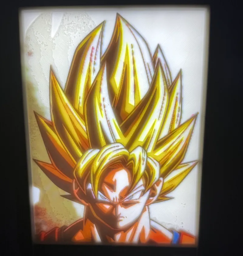 Super Saiyan Goku Lithophane