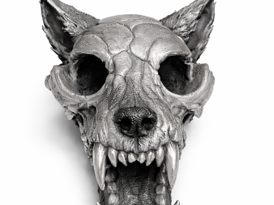 Fantasy werewolf skull
